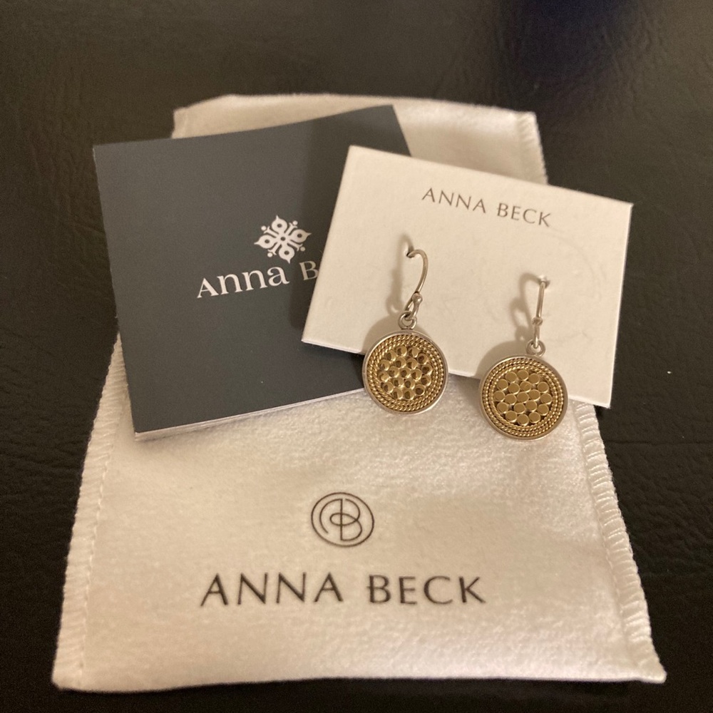 Anna Beck Small Disc Earrings. NWOT.